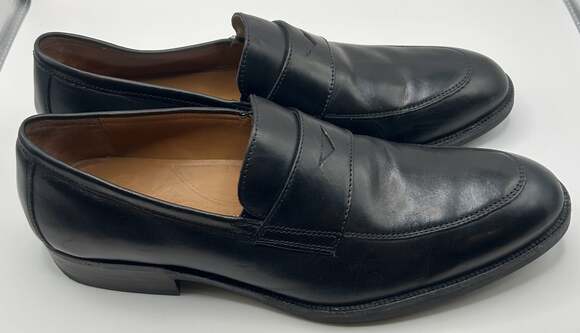Johnston & Murphy Alcott Penny Loafer Black Leather Men's Size 12M - Picture 2 of 5